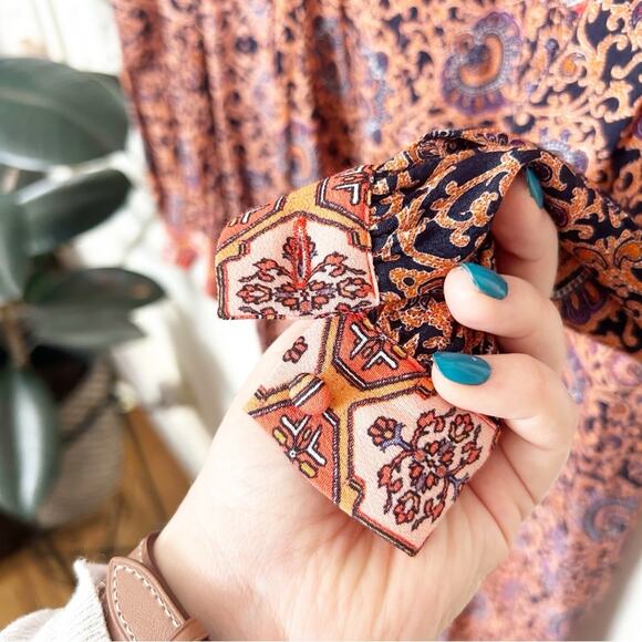 NWT Kachel x Anthropologie Pink Rose Patchwork Jumpsuit Long Sleeves Size S - Picture 9 of 9